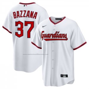 Camiseta Beisbol Hombre Cleveland Guardians Travis Bazzana Primera Replica Blanco Camiseta Beisbol Hombre Cleveland Guardians Travis Bazzana Primera Replica Blanco