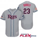 Camiseta Beisbol Hombre Tampa Bay Rays 2017 Estrellas y Rayas Jake Odorizzi Gris Flex Base