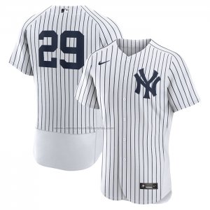 Camiseta Beisbol Hombre New York Yankees Catfish Hunter Primera Autentico Retired Blanco