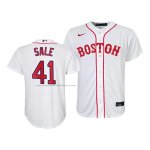 Camiseta Beisbol Nino Boston Red Sox Chris Sale Replica 2021 Blanco