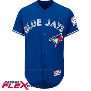 Camiseta Beisbol Hombre Toronto Blue Jays Blank Azul Flex Base Autentico Coleccion 40 Aniversario