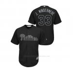 Camiseta Beisbol Hombre Philadelphia Phillies Brad Miller 2019 Players Weekend Replica Negro