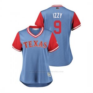 Camiseta Beisbol Mujer Texas Rangers Isiah Kiner Falefa 2018 Llws Players Weekend Izzy Light Toronto Blue Jays
