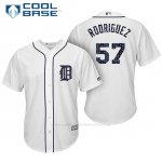 Camiseta Beisbol Hombre Detroit Tigers 2017 Estrellas y Rayas Francisco Rodriguez Blanco Cool Base