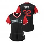 Camiseta Beisbol Mujer Arizona Diamondbacks Clay Buchholz 2018 Llws Players Weekend Buck Negro