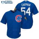 Camiseta Beisbol Hombre Chicago Cubs 54 Aroldis Chapman 2017 Entrenamiento de Primavera Cool Base Jugador