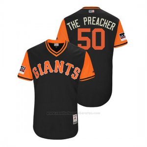 Camiseta Beisbol Hombre San Francisco Giants Ty Blach 2018 Llws Players Weekend The Preacher Negro