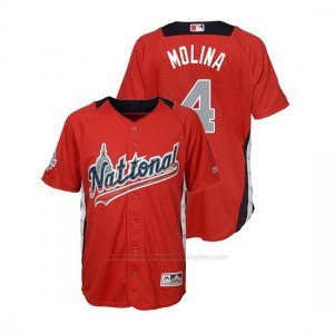 Camiseta Beisbol Nino All Star Game Yadier Molina 2018 1ª Run Derby National League Rojo