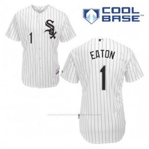 Camiseta Beisbol Hombre Chicago White Sox 1 Adam Eaton Blanco 1ª Cool Base