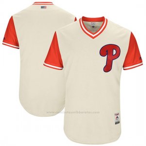 Camiseta Beisbol Hombre Philadelphia Phillies 2017 Little League World Series Tan