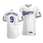 Camiseta Beisbol Hombre Texas Rangers Isiah Kiner Falefa Autentico Primera Blanco