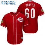 Camiseta Beisbol Hombre Cincinnati Reds J.j. Hoover 60 Scarlet 2017 Entrenamiento de Primavera Cool Base Jugador