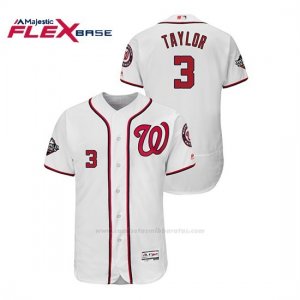 Camiseta Beisbol Hombre Washington Nationals Michael A. Taylor 2019 World Series Bound Flex Base Blanco