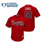 Camiseta Beisbol Hombre Atlanta Braves Shane Carle Cool Base Alternato 2019 Rojo