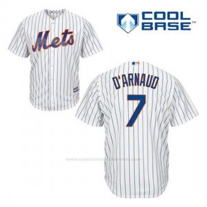 Camiseta Beisbol Hombre New York Mets Travis D'arnaud 7 Blanco 1ª Cool Base