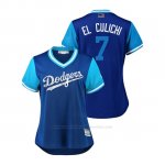 Camiseta Beisbol Mujer Los Angeles Dodgers Julio Urias 2018 Llws Players Weekend El Culichi Royal