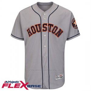 Camiseta Beisbol Hombre Houston Astros Blank Gris Flex Base Autentico Coleccion