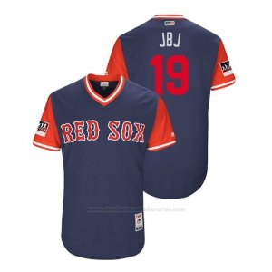 Camiseta Beisbol Hombre Boston Rojo Sox Jackie Bradley Jr. 2018 Llws Players Weekend Jbj Azul