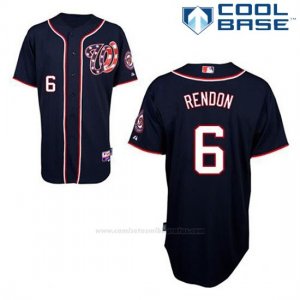 Camiseta Beisbol Hombre Washington Nationals Anthony Rendon 6 Azul Azul Alterno Cool Base