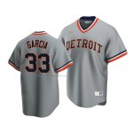 Camiseta Beisbol Hombre Detroit Tigers Bryan Garcia Cooperstown Collection Road Gris