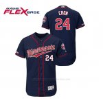 Camiseta Beisbol Hombre Minnesota Twins C.j. Cron 150th Aniversario Patch Autentico Flex Base Azul2