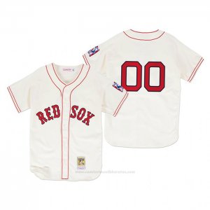 Camiseta Beisbol Hombre Boston Red Sox Personalizada Autentico Primera 1939 Crema