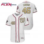 Camiseta Beisbol Hombre Washington Nationals Patrick Corbin 2019 Gold Program Flex Base Blanco