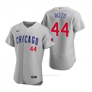 Camiseta Beisbol Hombre Chicago Cubs Anthony Rizzo Autentico 2020 Road Gris