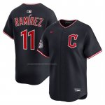 Camiseta Beisbol Hombre Cleveland Guardians Jose Ramirez Alterno Limited Azul
