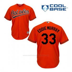 Camiseta Beisbol Hombre Baltimore Orioles 33 Eddie Murray Naranja Alterno Cool Base