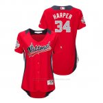 Camiseta Beisbol Mujer All Star Game Bryce Harper 2018 1ª Run Derby National League Rojo