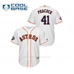 Camiseta Beisbol Hombre Houston Astros Brad Peacock 2019 World Series Bound Cool Base Blanco