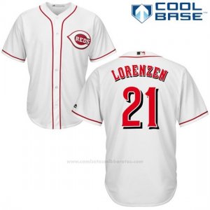 Camiseta Beisbol Hombre Cincinnati Reds Michael Lorenzen 21 Blanco Cool Base