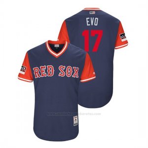 Camiseta Beisbol Hombre Boston Rojo Sox Nathan Eovaldi 2018 Llws Players Weekend Evo Azul