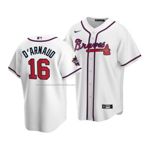 Camiseta Beisbol Hombre Atlanta Braves Travis D'arnaud Replica 2021 Blanco