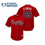 Camiseta Beisbol Hombre Atlanta Braves Tyler Flowers Cool Base Alternato 2019 Rojo