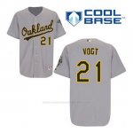 Camiseta Beisbol Hombre Oakland Athletics Stephen Vogt 21 Gris Cool Base
