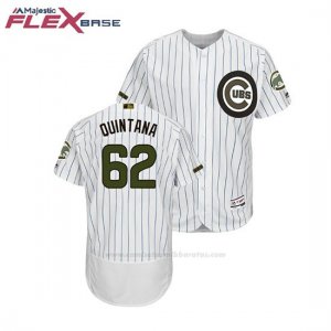 Camiseta Beisbol Hombre Chicago Cubs Jose Quintana 2018 Dia de los Caidos Flex Base Blanco