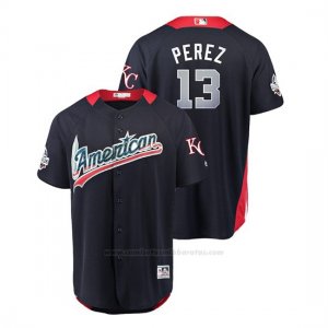 Camiseta Beisbol Hombre All Star Game Royals Salvador Perez 2018 1ª Run Derby American League Azul