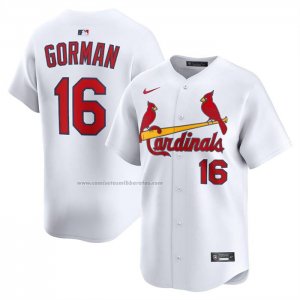 Camiseta Beisbol Hombre St. Louis Cardinals Nolan Gorman Primera Limited Blanco