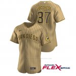 Camiseta Beisbol Hombre San Diego Padres Joey Lucchesi Autentico Alternato Bronceado Marron