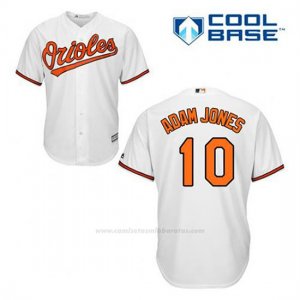 Camiseta Beisbol Hombre Baltimore Orioles 10 Adam Jones Blanco 1ª Cool Base
