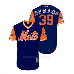 Camiseta Beisbol Hombre New York Mets Jerry Blevins 2018 Llws Players Weekend Jer Ry Jer Ry Jer Ry Royal