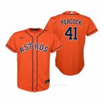 Camiseta Beisbol Nino Houston Astros Brad Peacock Replica Alterno Naranja