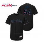 Camiseta Beisbol Hombre Miami Marlins Wei Yin Chen Flex Base Autentico Collection Alternato 2019 Negro