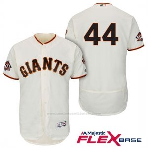 Camiseta Beisbol Hombre San Francisco Giants Jake Peavy Ivory 1ª 60th Season Flex Base