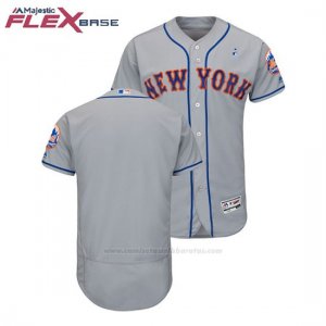 Camiseta Beisbol Hombre New York Mets Gris 2018 Dia del Padre Flex Base