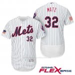 Camiseta Beisbol Hombre New York Mets 2017 Estrellas y Rayas Steven Matz Blanco Flex Base