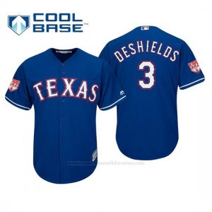 Camiseta Beisbol Hombre Texas Rangers Delino Deshields Cool Base Entrenamiento de Primavera 2019 Azul