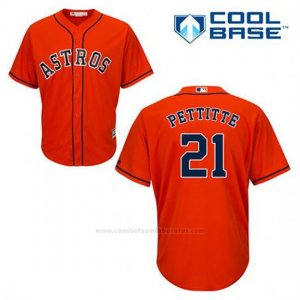 Camiseta Beisbol Hombre Houston Astros Andy Pettitte 21 Naranja Alterno Cool Base